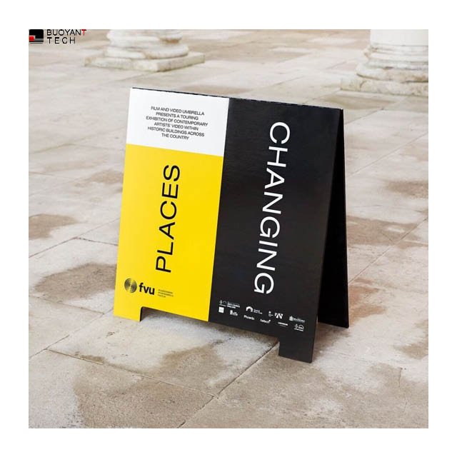 Custom Portable Plastic A-Frame Signage Perfect Design Folding Advertising Board for Sidewalk Pavement Durable Stand