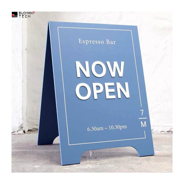 Custom Portable Plastic A-Frame Signage Perfect Design Folding Advertising Board for Sidewalk Pavement Durable Stand