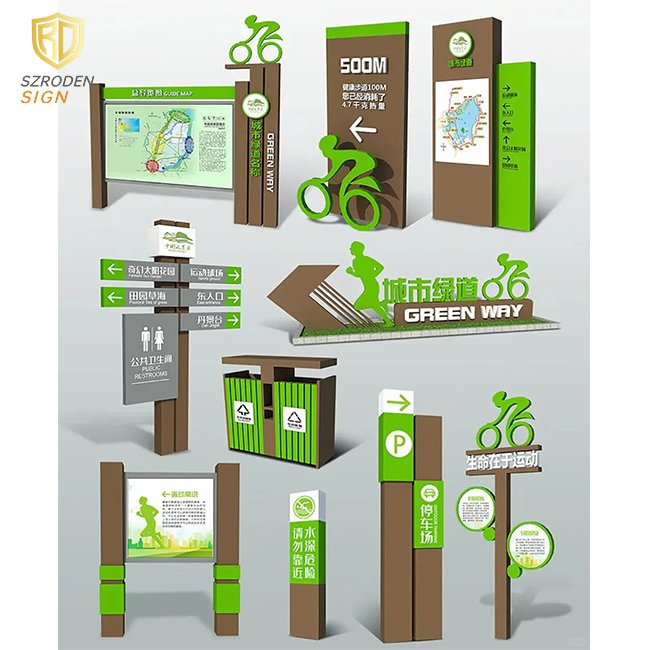 Metal Exterior Freestanding Wayfinding Pillar Pylon Sign Street Directional Information Message Guide Street Totem Sign Board