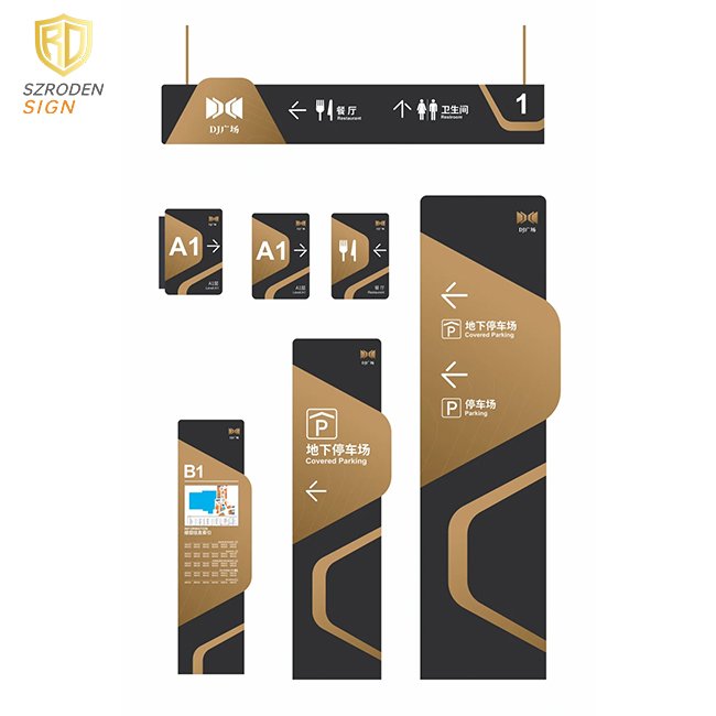 Metal Exterior Freestanding Wayfinding Pillar Pylon Sign Street Directional Information Message Guide Street Totem Sign Board