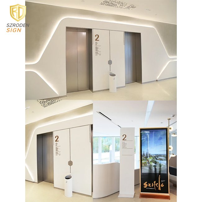 Metal Exterior Freestanding Wayfinding Pillar Pylon Sign Street Directional Information Message Guide Street Totem Sign Board