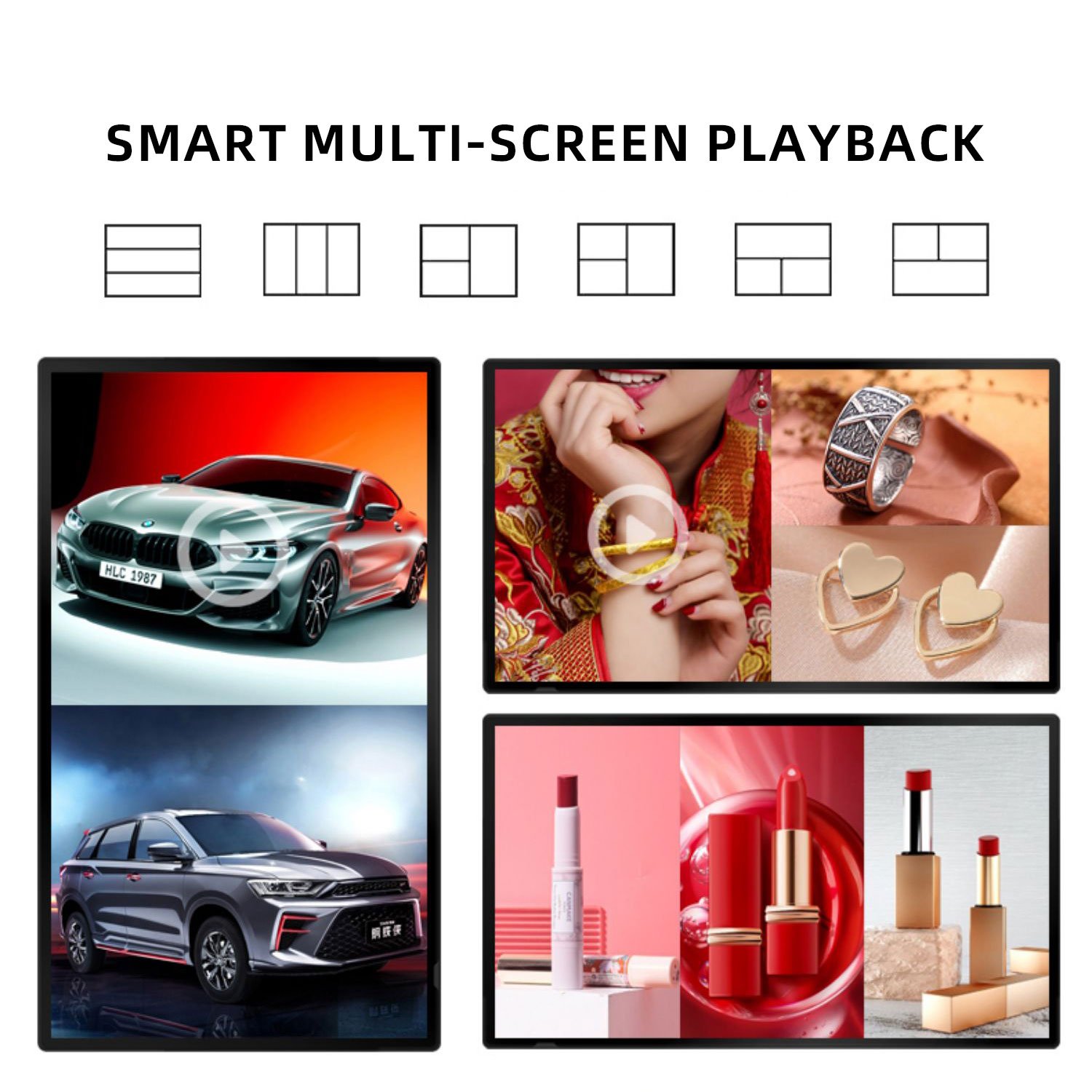 Double Sided Ceiling Mount Digital Lcd Menu Board Electronic-Advertising-Screens Elevator Advertising Touchscreen Window Display