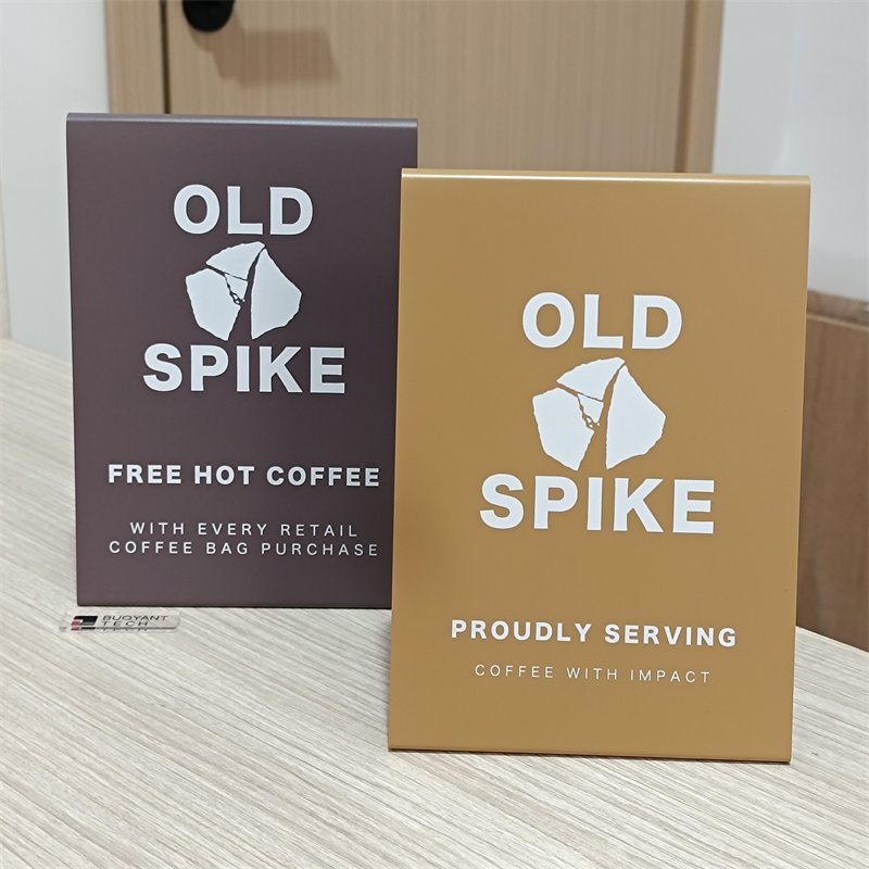 Custom Outdoor Advertising A-Frame Sign Board Commercial Metal Poster Frame with Steel Pavement Mirror Sidewalk Sign_plate