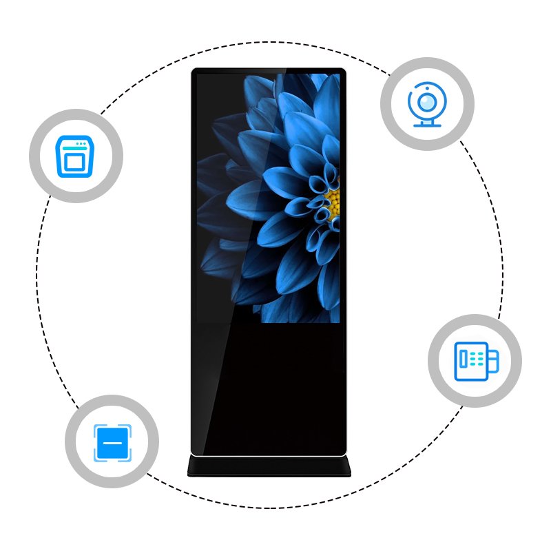 2024 New Advertising machine 75 86 inch 4K Full-Screen Vertical Advertising Touch display digital advertising board for indoor