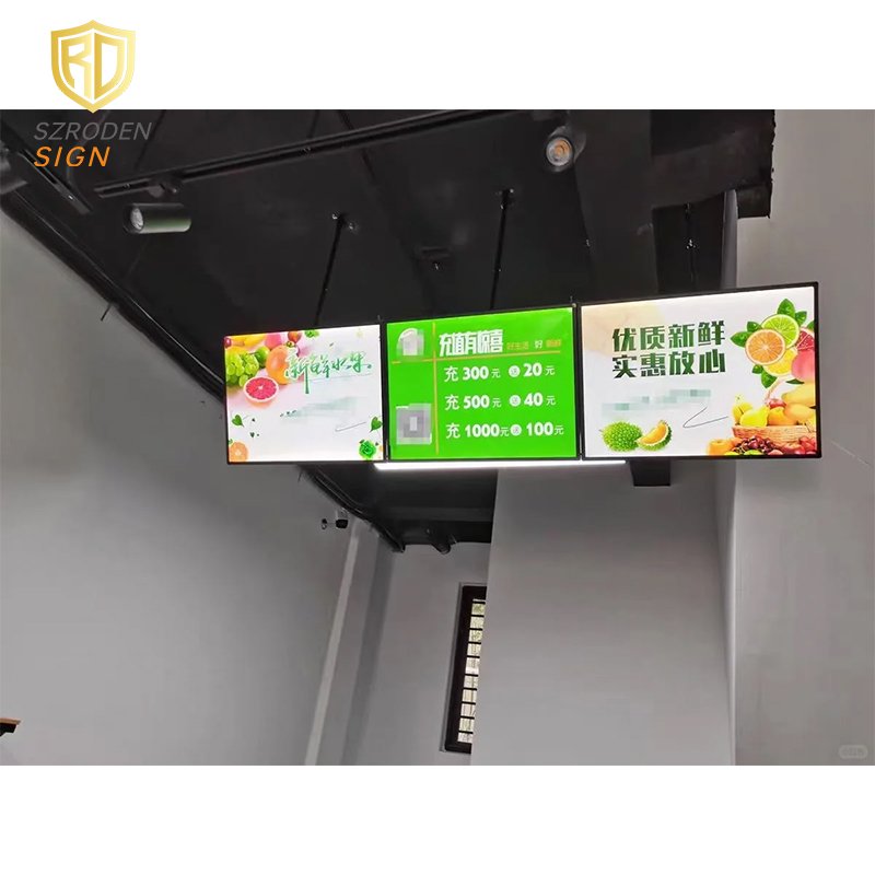 Restaurant Menu Display Boards Led Aluminum Snapper Frame Temper Glass Backlit Slim Light Box