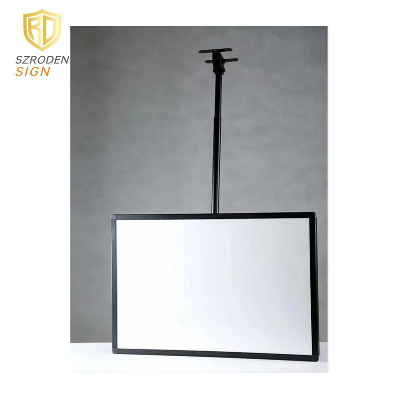 Restaurant Menu Display Boards Led Aluminum Snapper Frame Temper Glass Backlit Slim Light Box