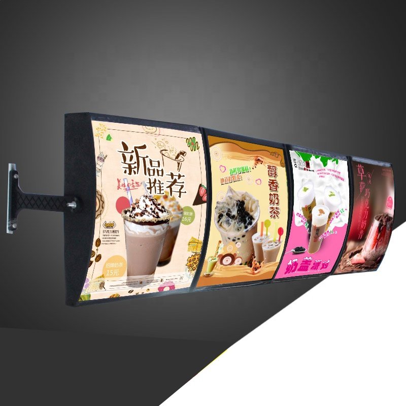 Fast Food Cafe Menu Board Display Illuminated Led Menu Backlit Advertising Order Food Advertising Light Box