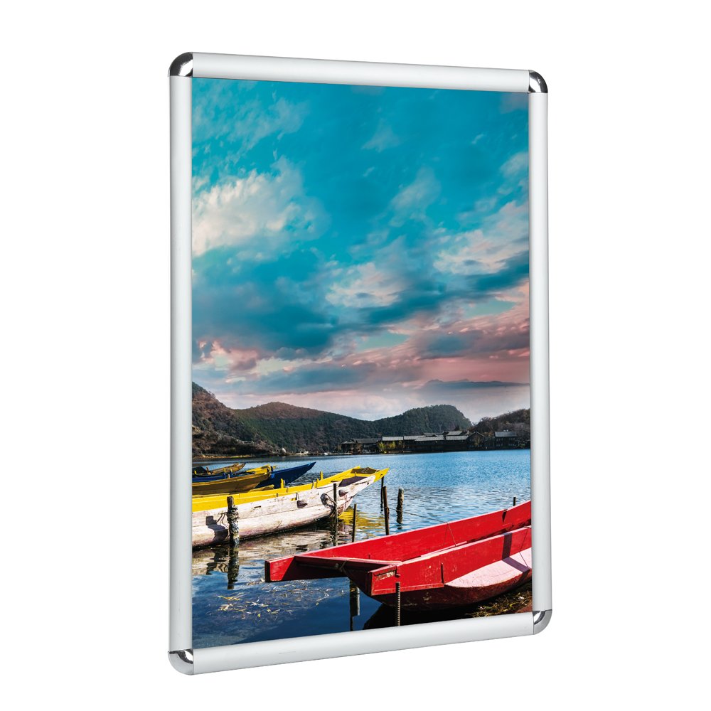 Round Corner Mitred Corner Hanging A3 Aluminum Extrusion Snap Custom Frame For Advertising