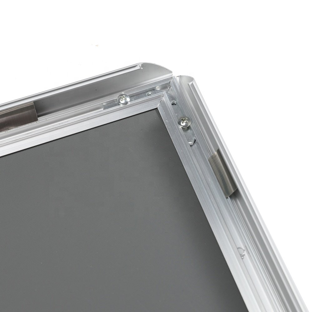 Round Corner Mitred Corner Hanging A3 Aluminum Extrusion Snap Custom Frame For Advertising