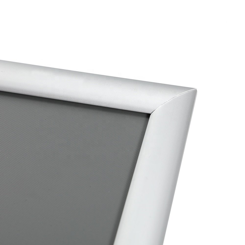 Round Corner Mitred Corner Hanging A3 Aluminum Extrusion Snap Custom Frame For Advertising