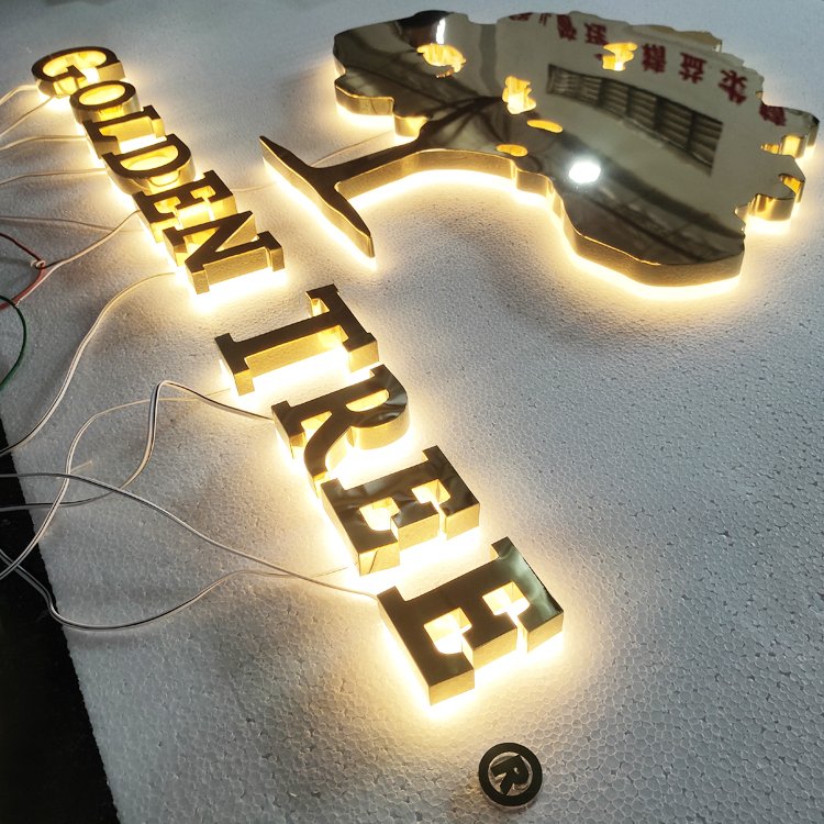 3D letters custom metal light up letters wall backlit led signage channel letter sign billboard 3d custom led sign for business