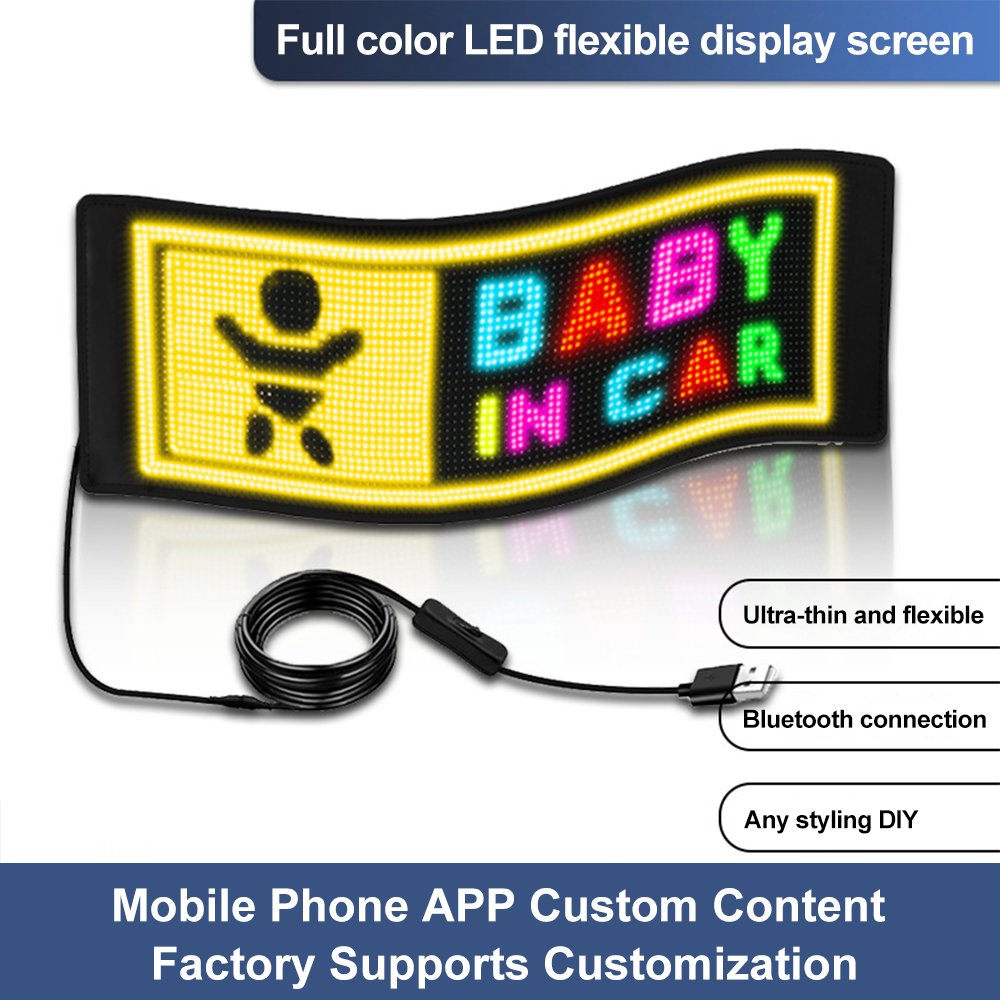 App Control Flexible Led Sign Board Programmable Messages Scrolling Led Sign Display For Cars Digital Display Led Matrix Panel
