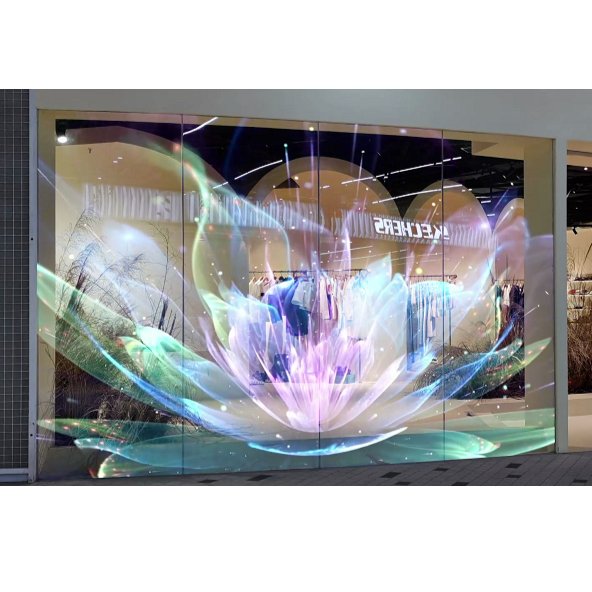 P3.91 Muxwave holographic invisible screen Sci-Fi Technology Transparent Exhibition Wall for Advertising transparent led screen