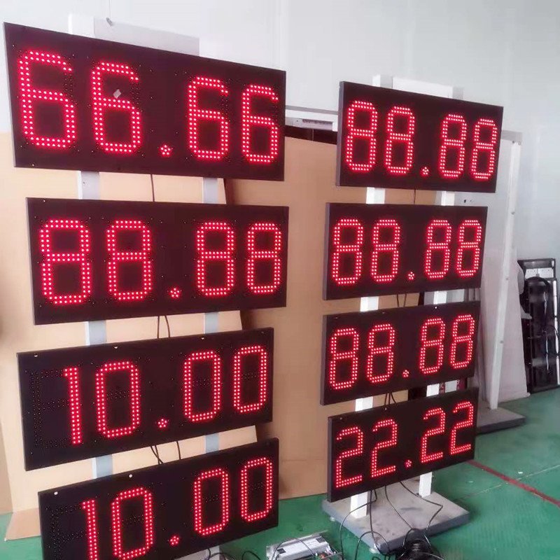 Gas station waterproof and energy-saving remote controller Led oil price digital board