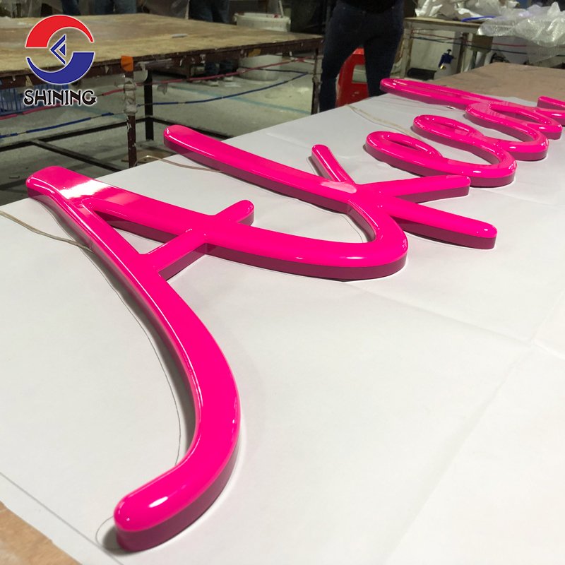 Shining Sign Custom Neon Logo Acrylic Neon Letters Signs Outdoor Indoor Advertising Led illuminated Signage