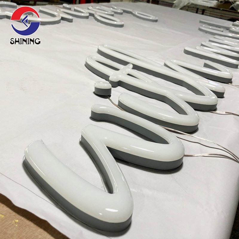Shining Sign Custom Neon Logo Acrylic Neon Letters Signs Outdoor Indoor Advertising Led illuminated Signage