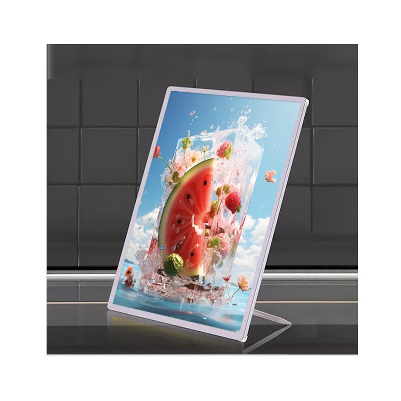 Custom Rectangle Shape Acrylic A1/A2/A3/A4 LED Menu Board Advertising Light Boxes with Tempered Glass