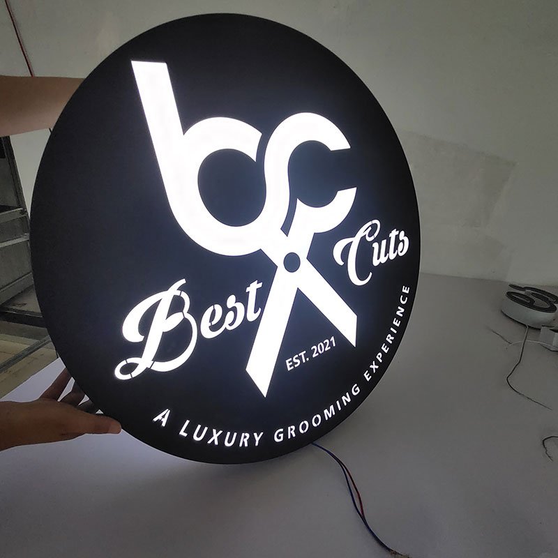Custom Indoor Logo Led Backlit Light Box Business Advertising Sign Board Wall Mounted Led Lightbox For Store Shop Decor
