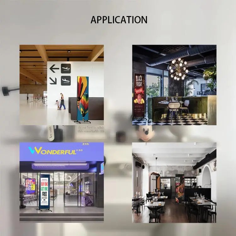 OEM ODM Indoor 640*1920mm Advertising Led Poster P2 P2.5 P3 Hd Modules 3g 4g Wifi Smart Led Mirror Poster