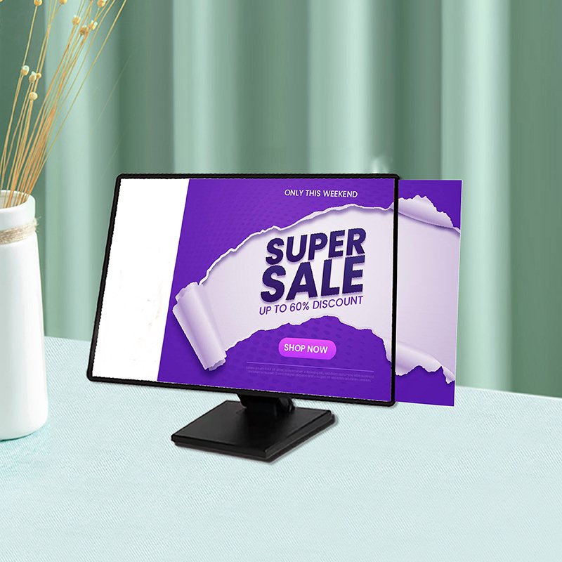 Shopping Slim Advertising Light Box Table Display toughened glass LED Indoor Bar desktop ultra-thin advertising light box
