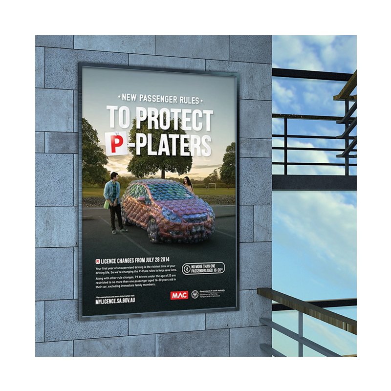 wall lighting menu board led advertising board tempered glass material surface custom size
