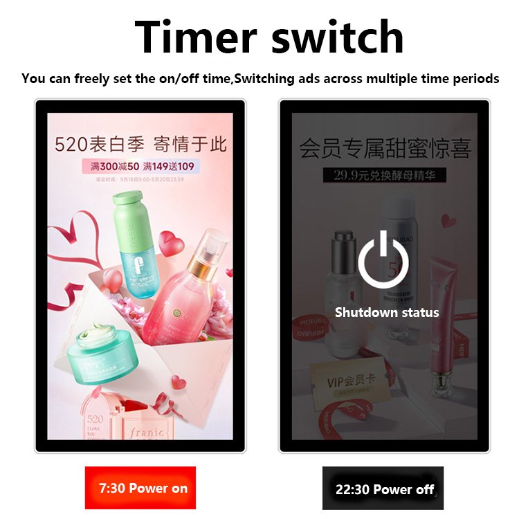 43 inch indoor advertising screen, coffee shop, fast food restaurant, high-definition player, digital signage