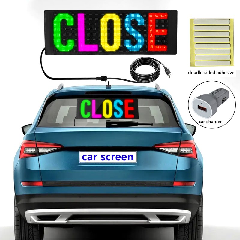 Led windshield eye panels programmable led eyes signs for truck windshield