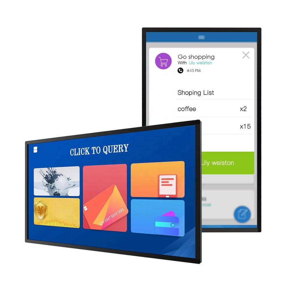 110 inch wall-mounted high-definition advertising touch screen indoor wall-mounted LCD advertising display screen