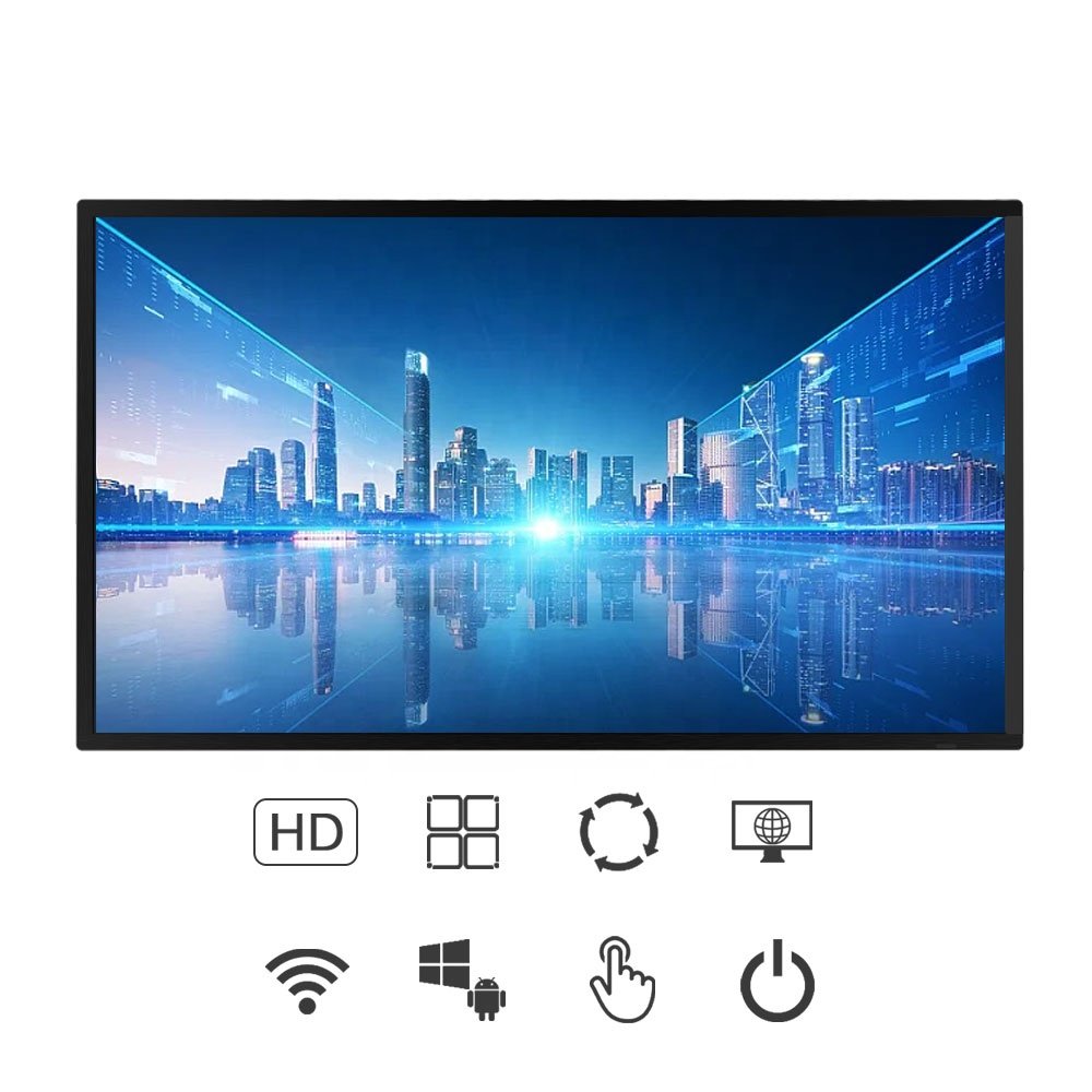 110 inch wall-mounted high-definition advertising touch screen indoor wall-mounted LCD advertising display screen