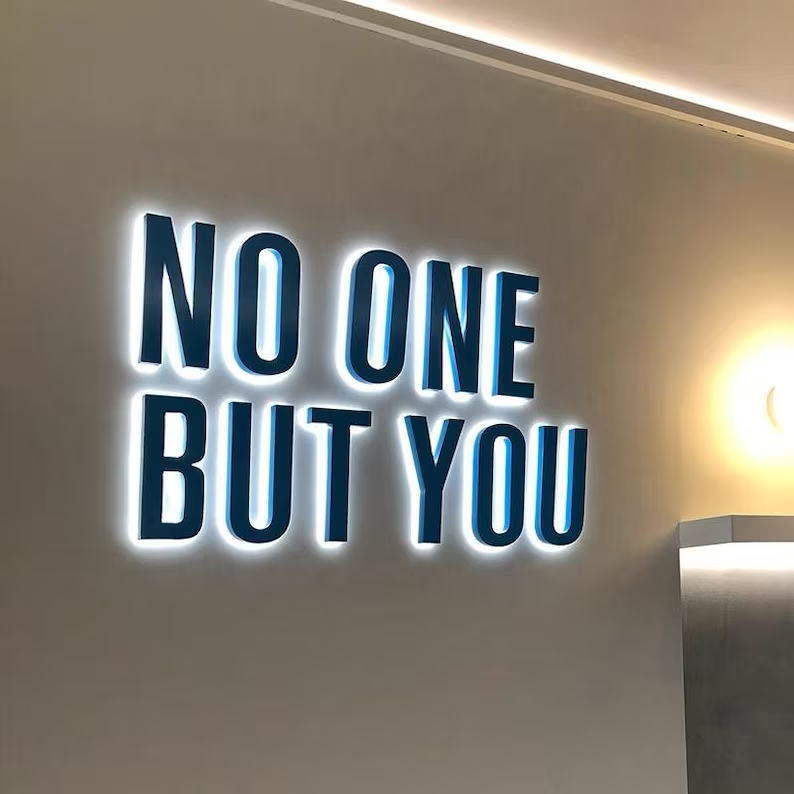 NO MOQ outdoor advertising board metal sign letters business name sign wall logo sign