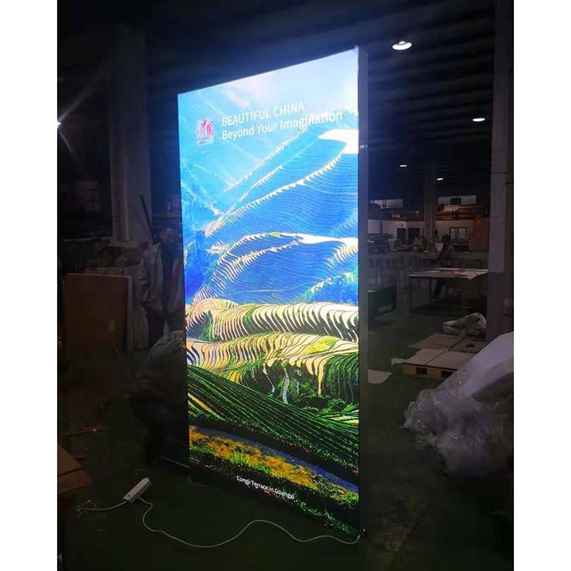 Advertising Wall Display Photo Frameless Led Fabric Light Box Tool Free Double Sided Custom Printing Seg Led Backdrop