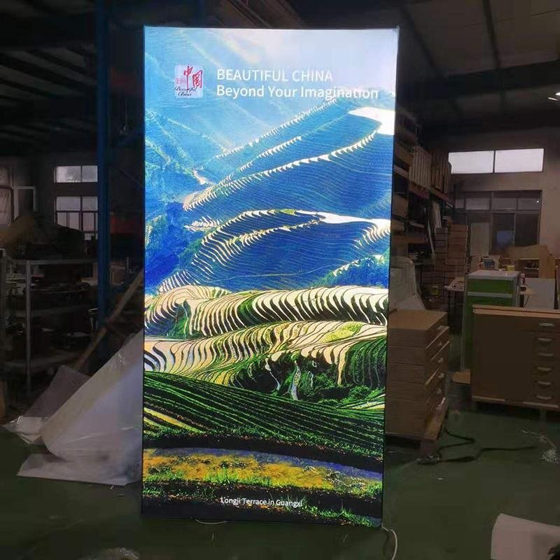 Advertising Wall Display Photo Frameless Led Fabric Light Box Tool Free Double Sided Custom Printing Seg Led Backdrop