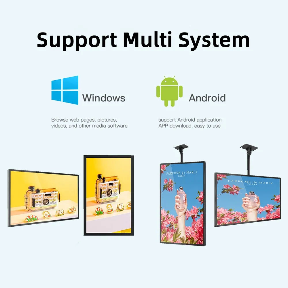 Windows i3 4th gen Smart Display 49 55 65 inches Display Win10 Digital Player CMS Advertising Media Player All-in-One Screen