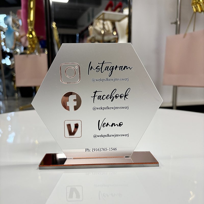 A4 A5 Acrylic Sign Menu Display Board Custom Desktop Acrylic Sign Double Side Plastic Display Stand Board