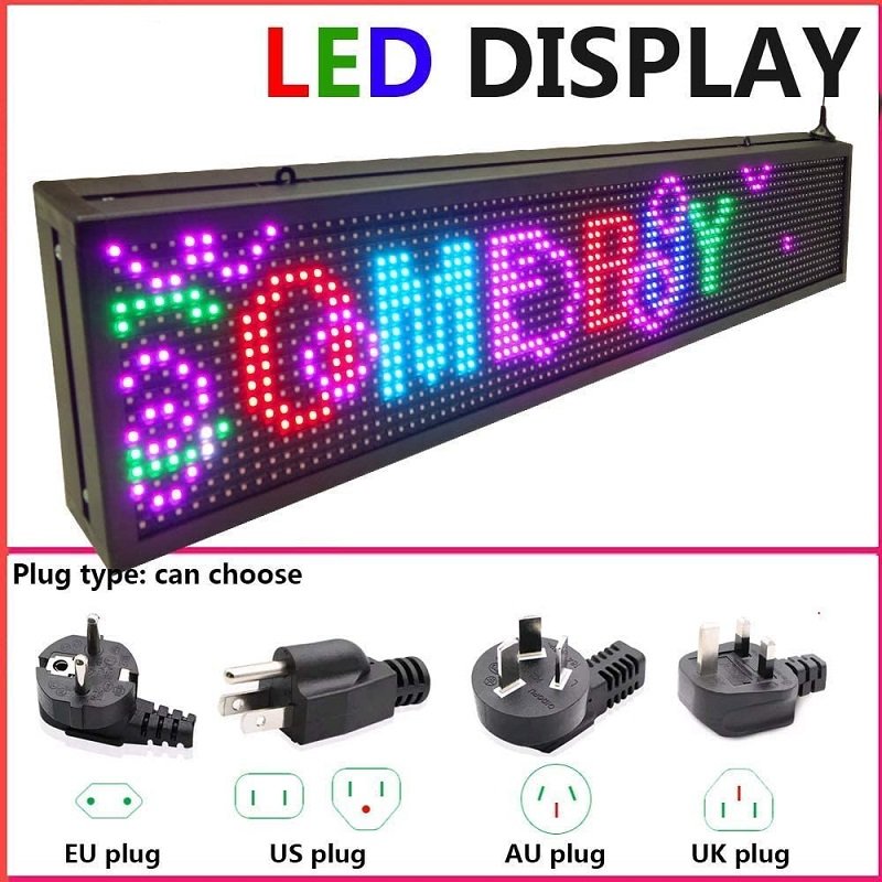 New Design Ad Screen Rgb Programmable Led Scrolling Moving Message Sign Advertise Led Light Display Advertising Board