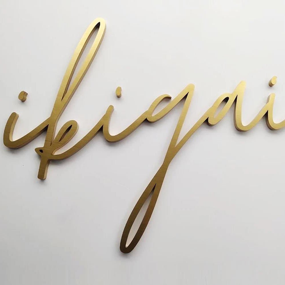 Business Store Outdoor Advertising Sign Customized Craft Size Non-luminous Laser Cutting Metal Solid Gold Letters