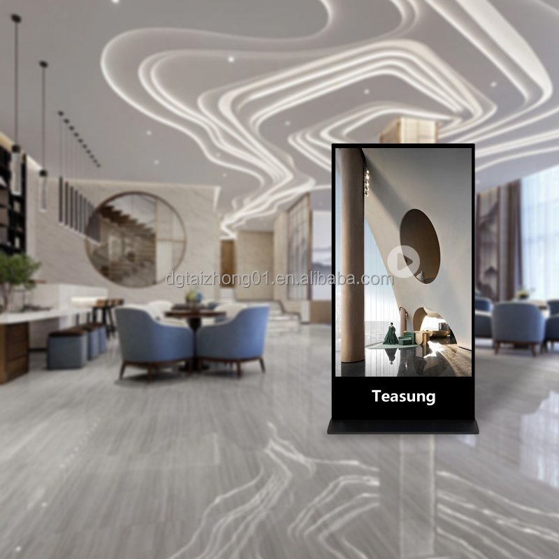 Customized Touch Screen Totem 4k Lcd 65/75/86inch Floor Standing Digital Signage Display For Shopping Mall advertising tv