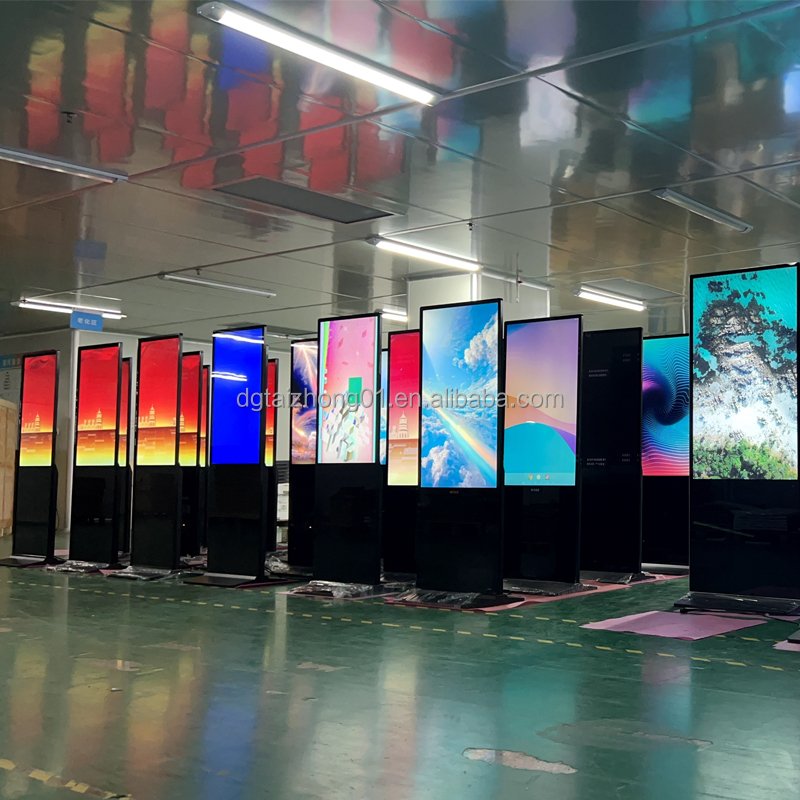 Customized Touch Screen Totem 4k Lcd 65/75/86inch Floor Standing Digital Signage Display For Shopping Mall advertising tv