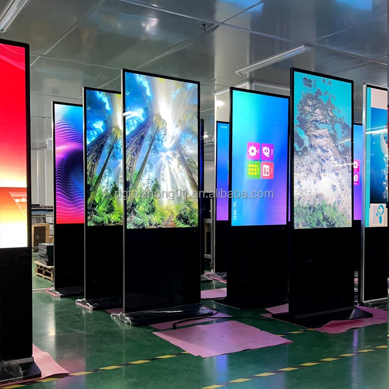 Customized Touch Screen Totem 4k Lcd 65/75/86inch Floor Standing Digital Signage Display For Shopping Mall advertising tv