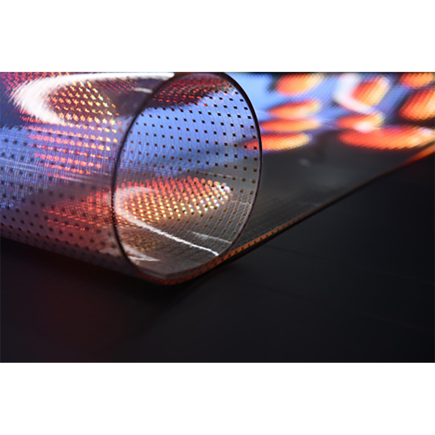 New Trends High Resolution Building Lighting Transparent Film Flexible LED Screen For Outdoor Advertising