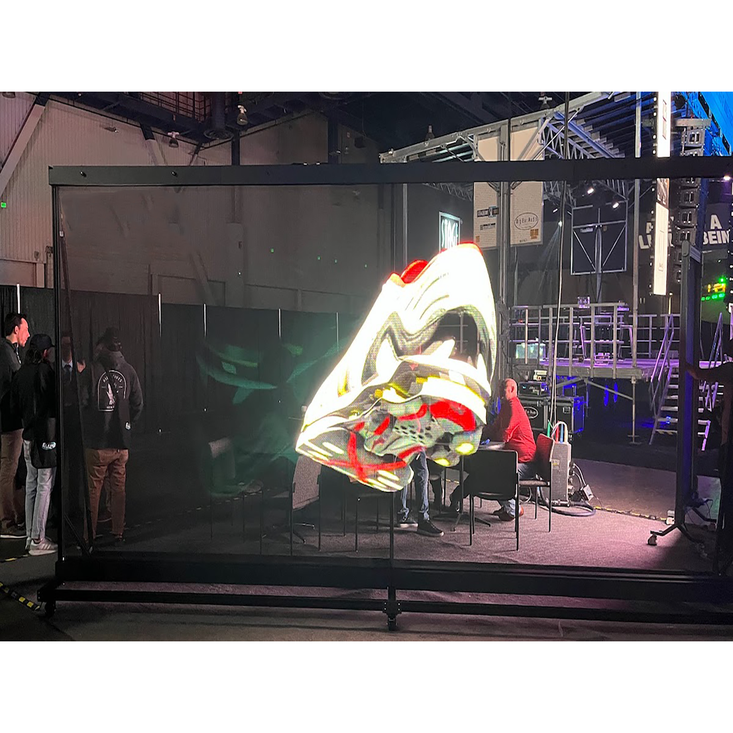 New Trends High Resolution Building Lighting Transparent Film Flexible LED Screen For Outdoor Advertising