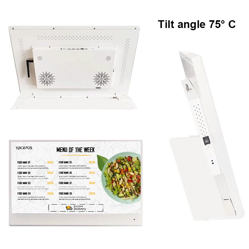 New 24 Inch Desktop Restaurant Electronic Menu Board Advertising Led Digital Display