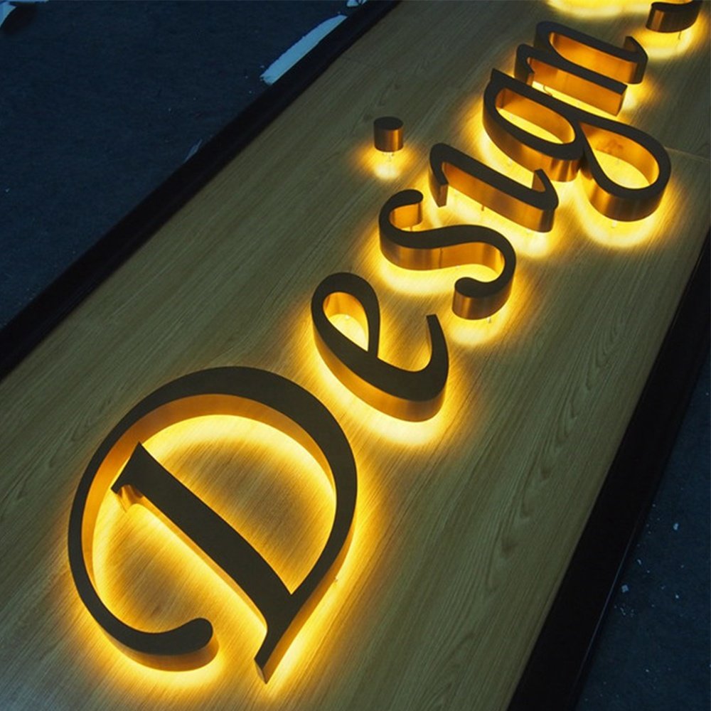 Business Custom 3d Metal Outdoor Channel Letter Sign Custom Signage Backlit Channel Led Letter