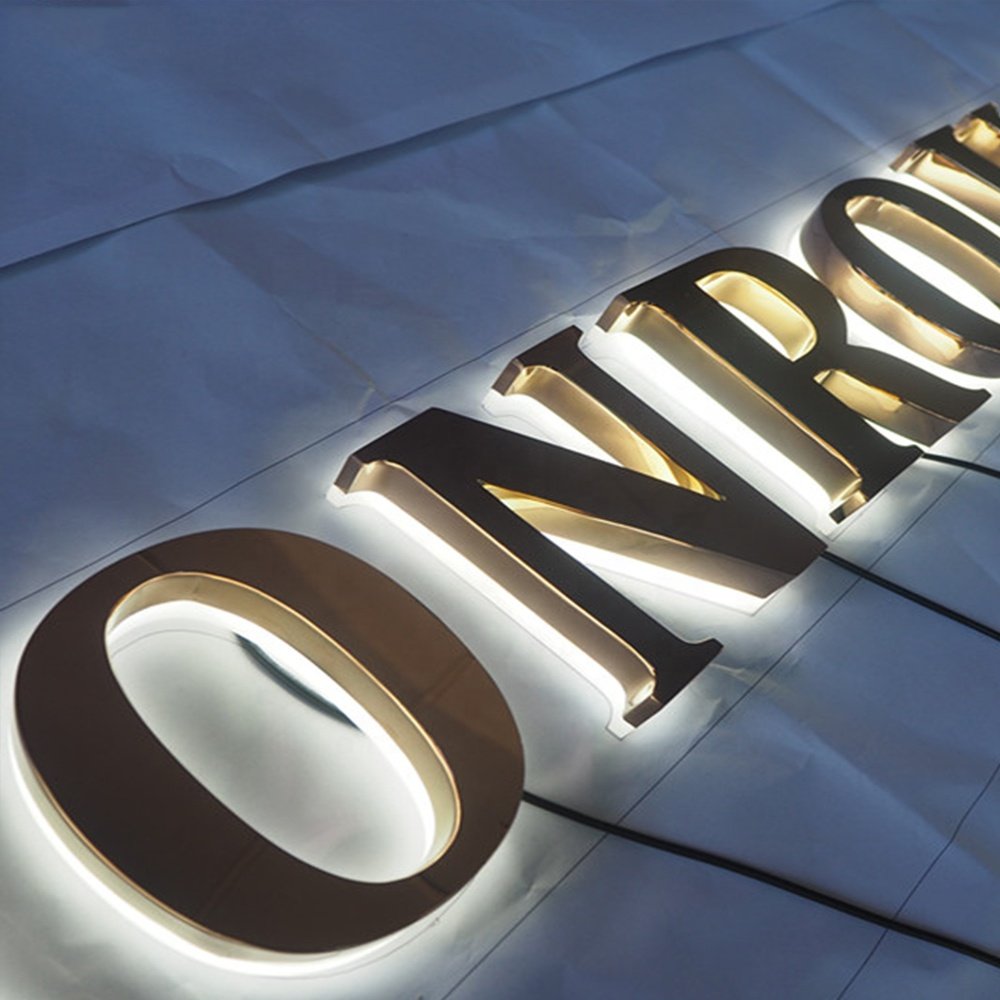 Business Custom 3d Metal Outdoor Channel Letter Sign Custom Signage Backlit Channel Led Letter