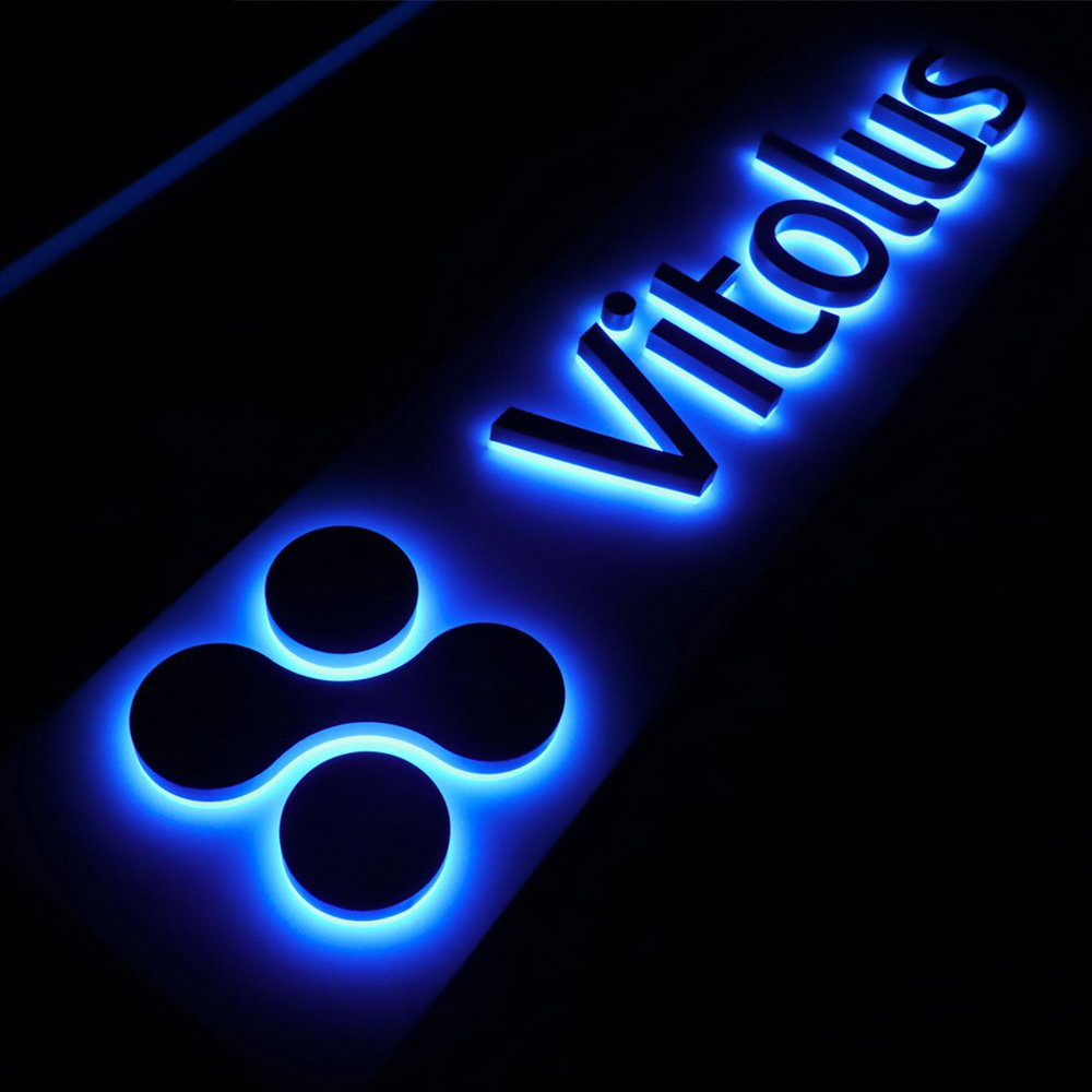 Business Custom 3d Metal Outdoor Channel Letter Sign Custom Signage Backlit Channel Led Letter