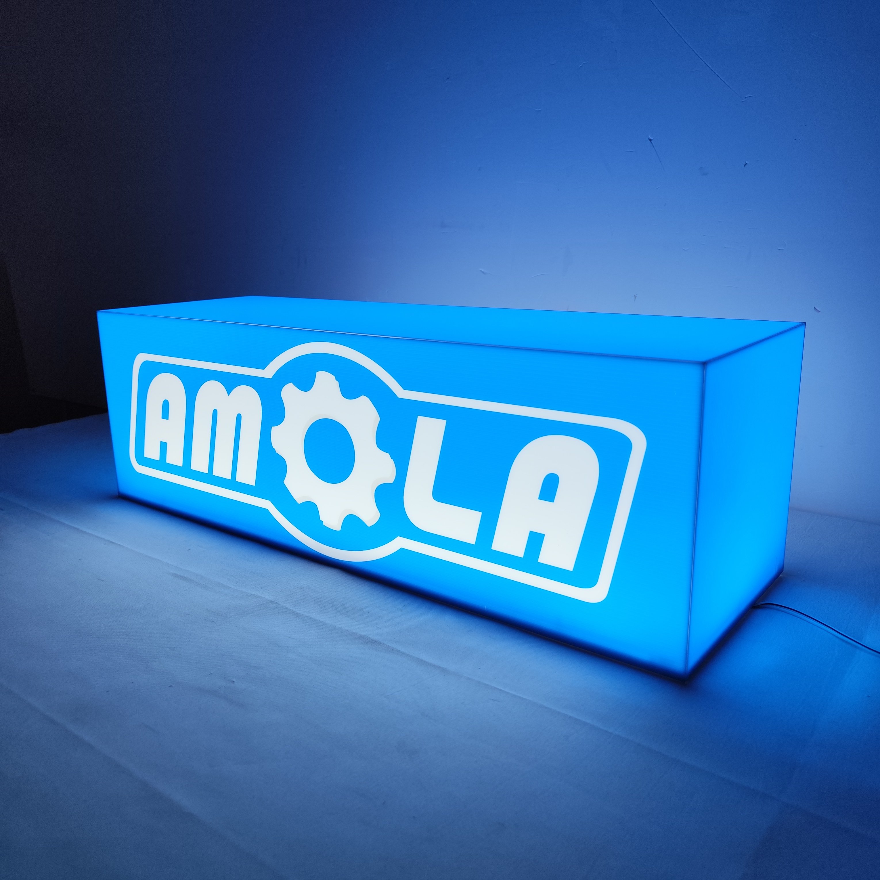Low Power Consumption A4 Size Outdoor LED Sign 3D Acrylic Light Box round Rotating Advertising Board Light Box