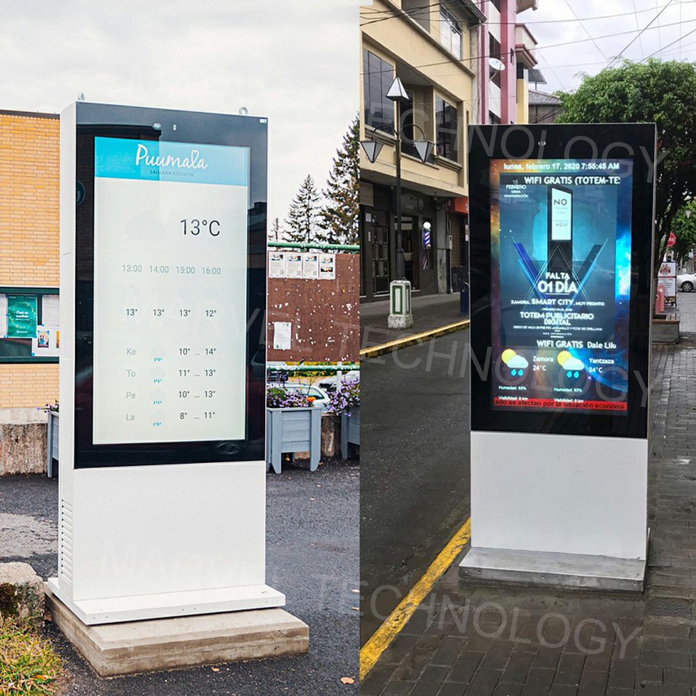 32 Inch Digital Signage Industrial 3D Player Capacitive Touch Screen Display Outdoor Totem Board Monitor Outdoor Lcd Advertising