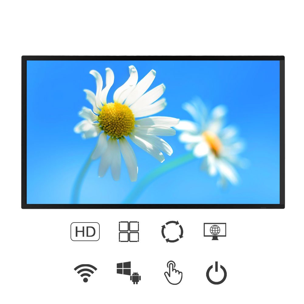 50-inch indoor ultra-thin touch screen wall-mounted LCD advertising display restaurant advertising menu board