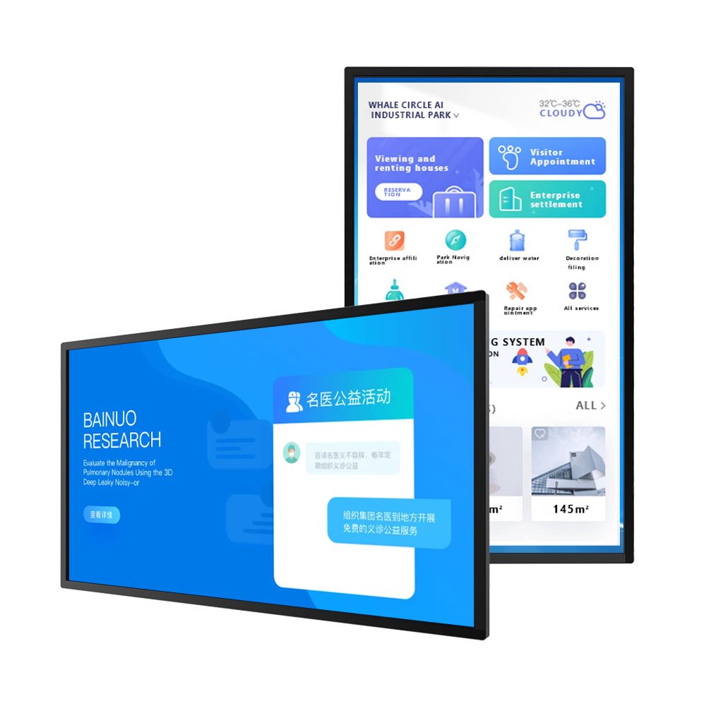 50-inch indoor ultra-thin touch screen wall-mounted LCD advertising display restaurant advertising menu board