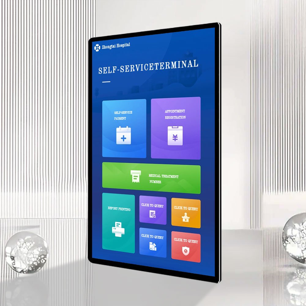 50-inch indoor ultra-thin touch screen wall-mounted LCD advertising display restaurant advertising menu board